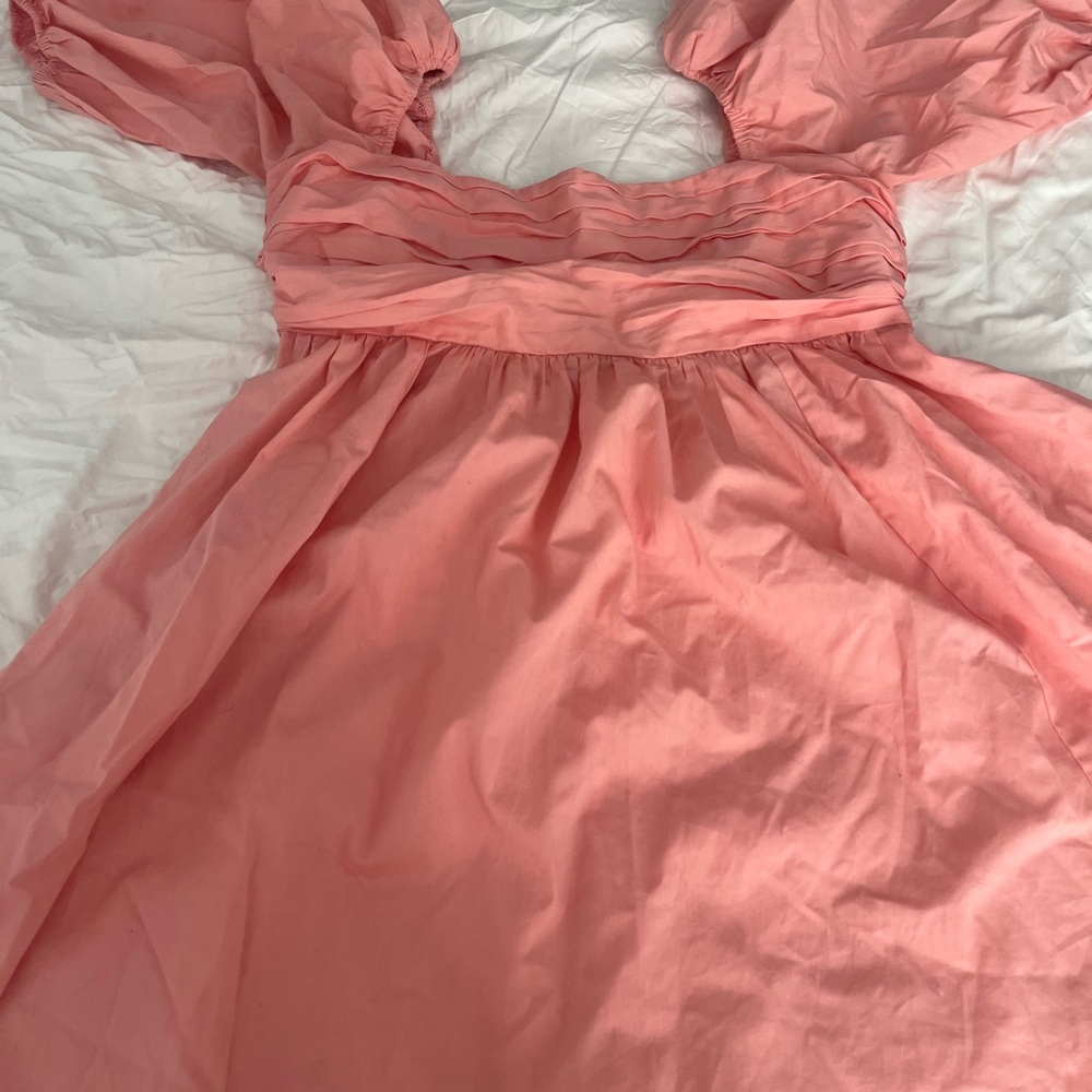 Abercrombie and Fitch Short Puff Sleeve Short Dress Large Size L Pink